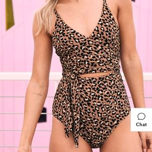 Leopard print one piece
